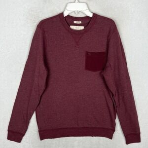 Abercrombie & Fitch Muscle Long Sleeve Shirt Mens 2XL Burgundy Red Pocket